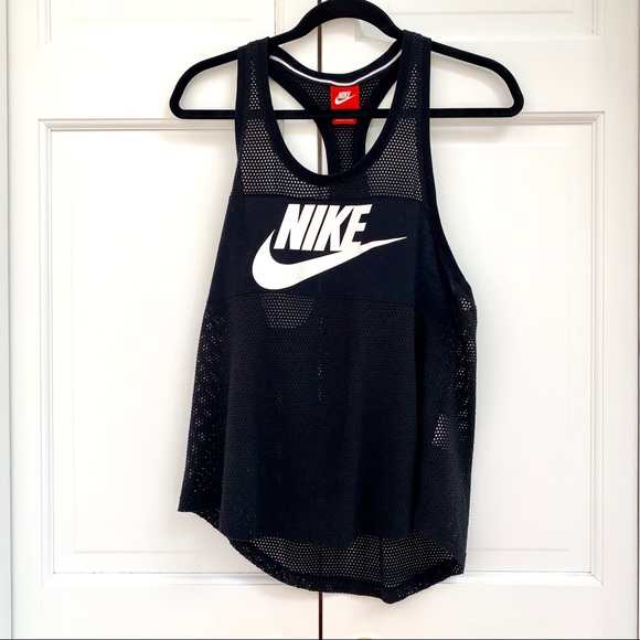 Nike Black Perforated Racerback Tank Top - Picture 4 of 5
